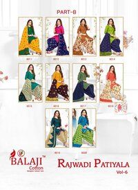 Balaji Rajwadi Patiyala Vol-6 -Dress Material