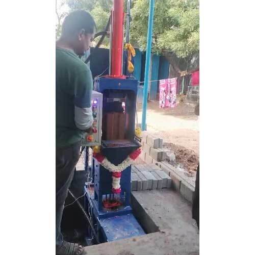 Blue Interlocking Brick Making Machine