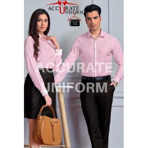 Pink And Black Corporate Office Formal Uniform