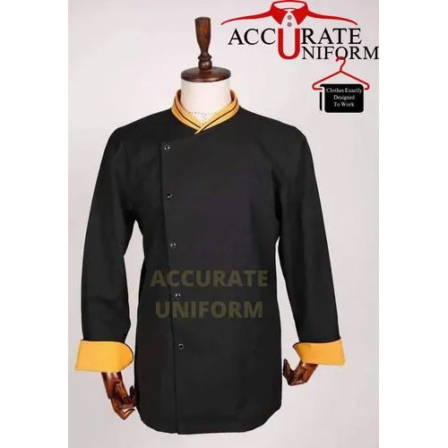 Yellow And Black Hotel Chef Coat