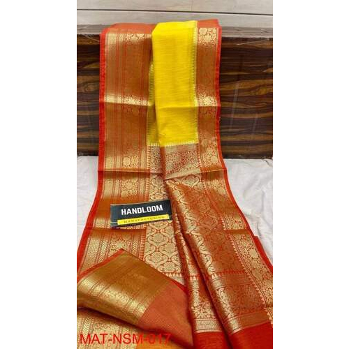 Banarasi Cotton Saree - Color: Red