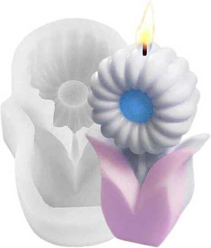 Flower Shape Candle Moulds (with stand)