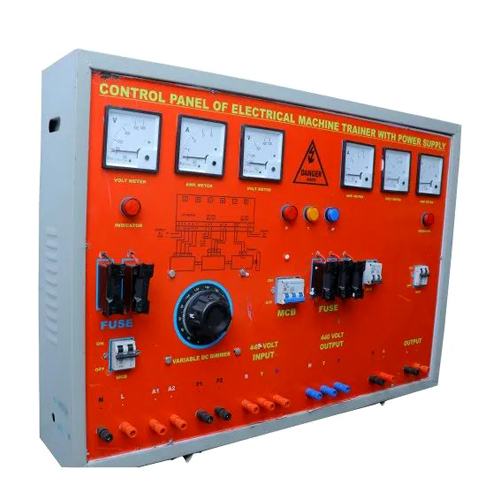 Electric Control Panel Of Electrical Machne Trainer With Power Supply Base Material: Mild Steel