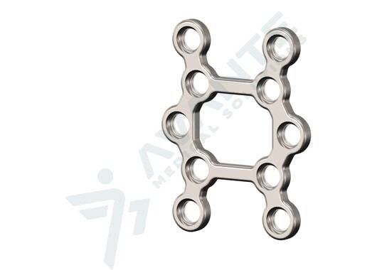 As L Sternal Plate - Steel Metal Implant | Silver Color, Sterilized for Hospital Use