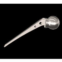 Austin Moore Prosthesis - Steel, Curved Design | Silver Hips Implant For Hospital Use, Sterilized Quality