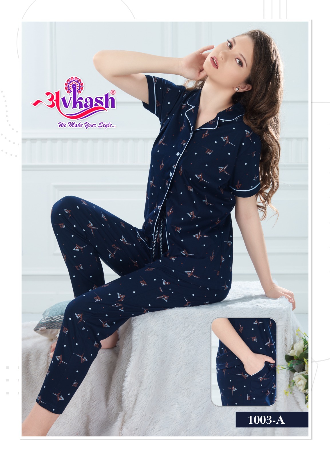 Avkash Pink Lady Vol-1 Premium Nightsuits