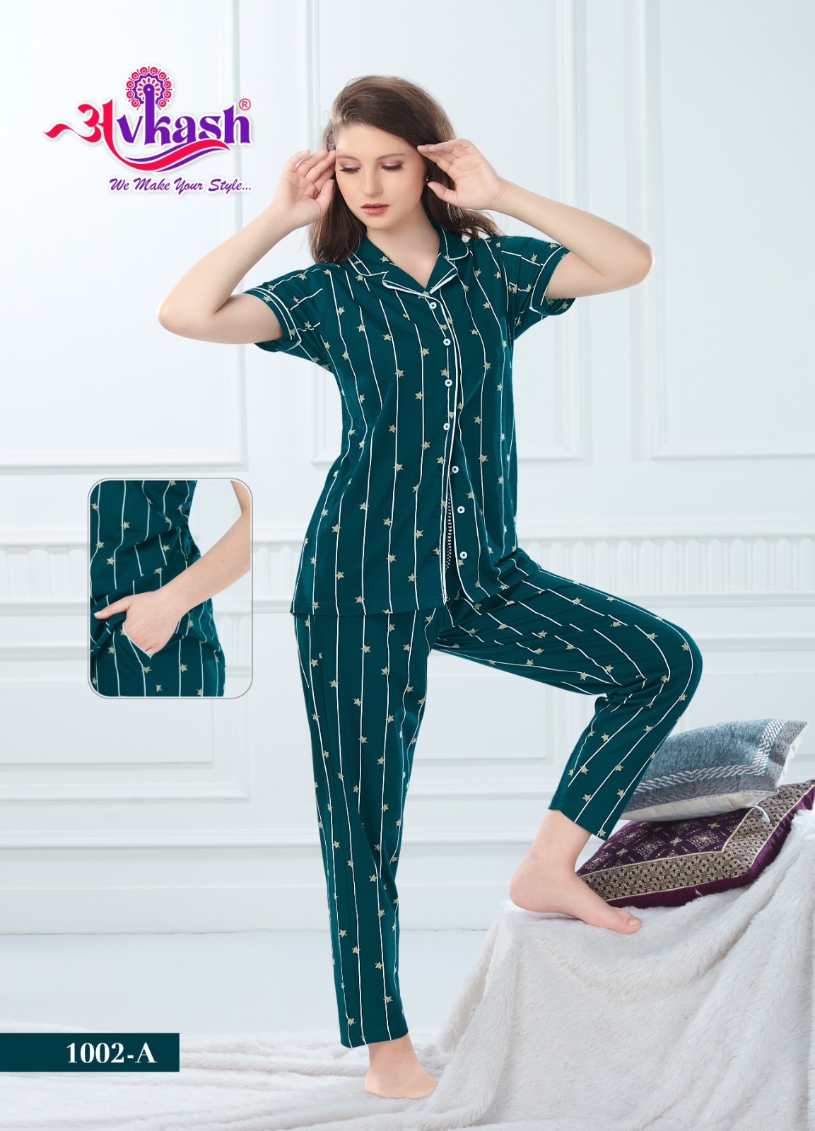 Avkash Pink Lady Vol-1 Premium Nightsuits