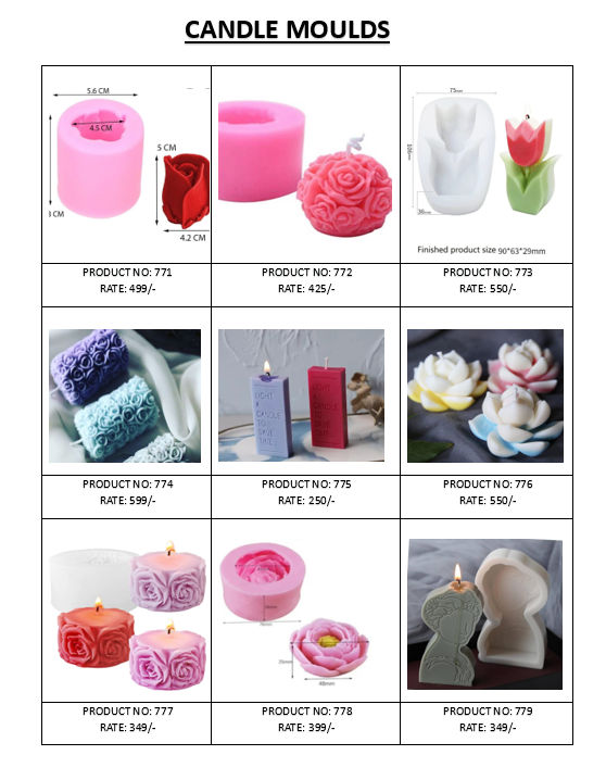 Rose Shape Candle Moulds