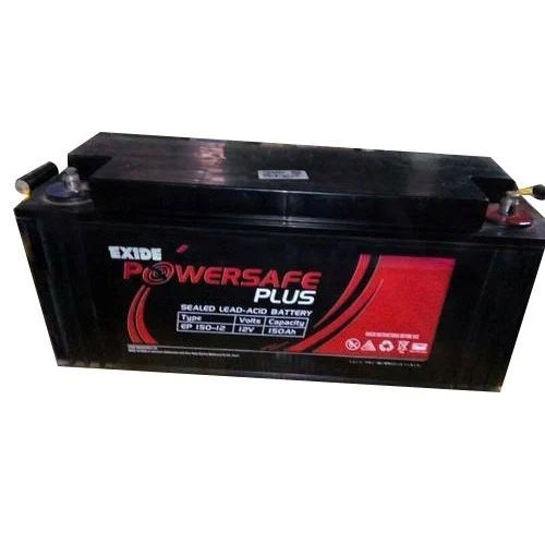 Red & Black Exide 12v 150ah Power Safe Plus Smf Ups Battery