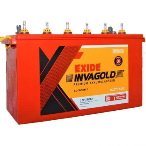 Exide IGST1500 Inva Gold Tubular Battery (12V 150AH)