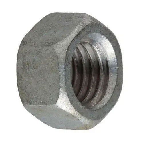 Galvanized Mild Steel Hex Nut - Color: Gray