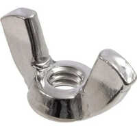 Stainless Steel Wing Nut - M12 Size, Silver Powder Coated Finish | Ideal For Heavy-duty Applications In Construction