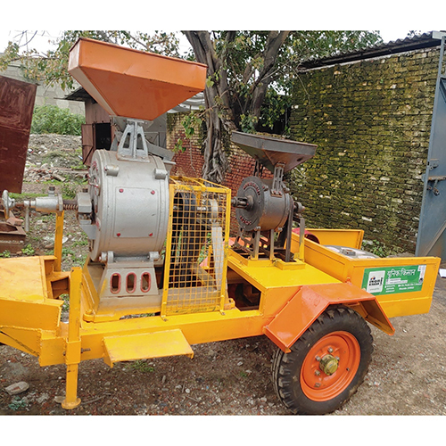 Semi Automatic Mild Steel Atta Chakki Tractor Flour Mill