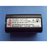 Leica Total Station Battery - Plastic, 2.8 X 1.5 X 0.8 Inch, Black | 7.4 Volt Power, Ideal For Survey Use