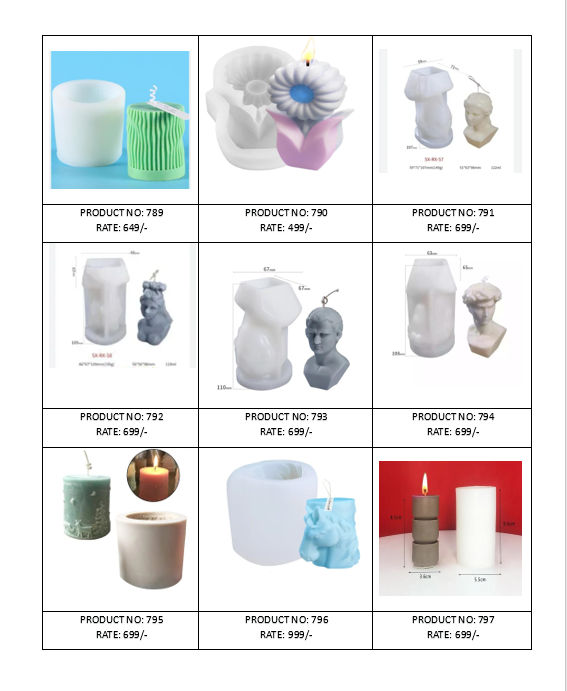 3D Cylinder Shape Candle Moulds