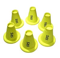 SAS SPORTS TPR Cricket Batting Tee for Cricket Practice (Pack of 6)