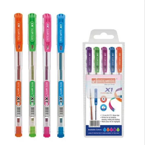 Ritemate X1 Colour Ball Pen Set Of 5