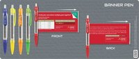 Banner Pen - Plastic Model, Click Function With Banner | All Color Options, Blue Ink For Promotional Use