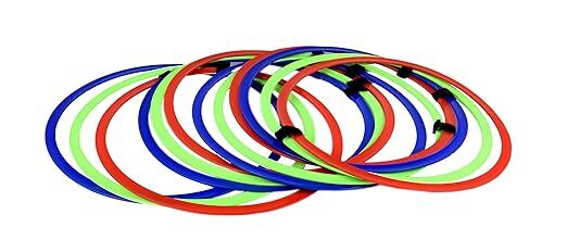 SAS SPORTS Agility Training Ring Ladder (Set of 12 Rings) - Multicolored
