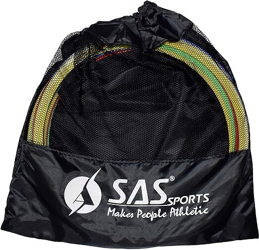 SAS SPORTS Agility Training Ring Ladder (Set of 12 Rings) - Multicolored