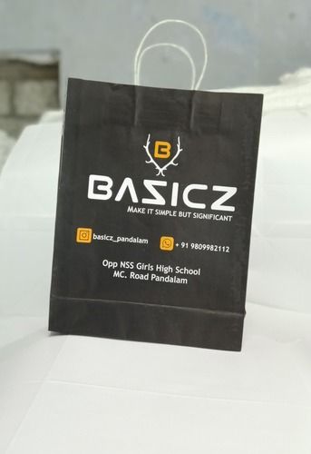 Black Printed Paper Bags Max Load: 3 Kgs  Kilograms (Kg)