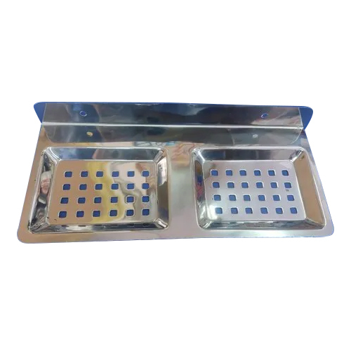 SS Bathroom Double Soap Holder