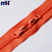 Multicolor Two Way Nylon Zipper With Double Sliders Coil Zipper No. 5 Nylon Zipper Close-End Zipper Factory Wholesale