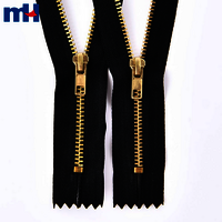 Metal Zipper Brass Jean Zipper No. 3 Non-separating Closed-end Zipper - Application: Garment/pant/skirt/dress