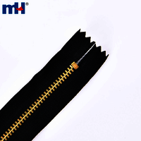 Metal Zipper Brass Jean Zipper No. 3 Non-Separating Closed-end Zipper