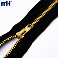 Metal Zipper Brass Jean Zipper No. 3 Non-Separating Closed-end Zipper