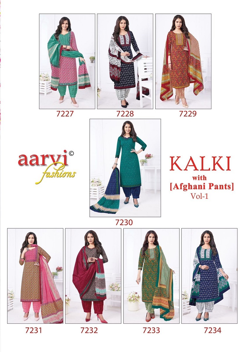 Aarvi Kalki Vol-1 Kurti Afghani Pant With Dupatta