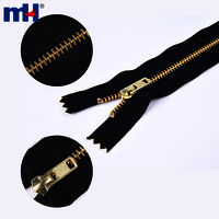 Brass Zipper Close End Metal Zipper No. 4 Purse Handbag Zipper Wholesale