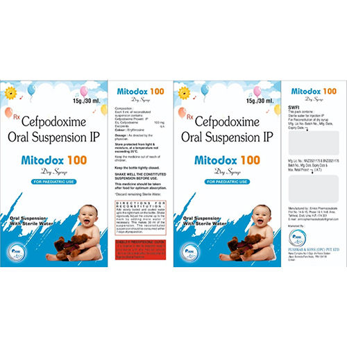 100mg Cefosoxime Oral Suspension IP