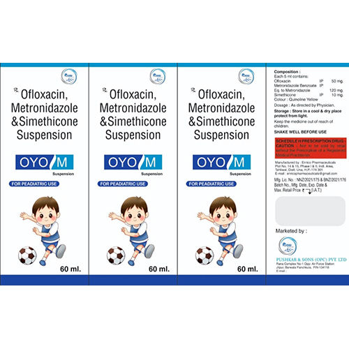 Ofloxacin Metronidazole And Simethicone Suspension General Medicines