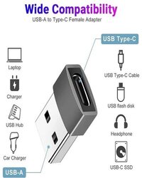 Usb To Type C Adaptor - Fast Charging, Grey Color, 1-year Warranty | Bulk Order Only, Cash On Delivery Available All Over India