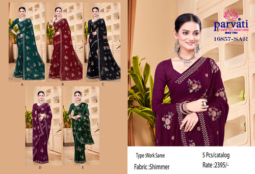 Beautiful Sequence Work Saree For Indian Wedding-16857