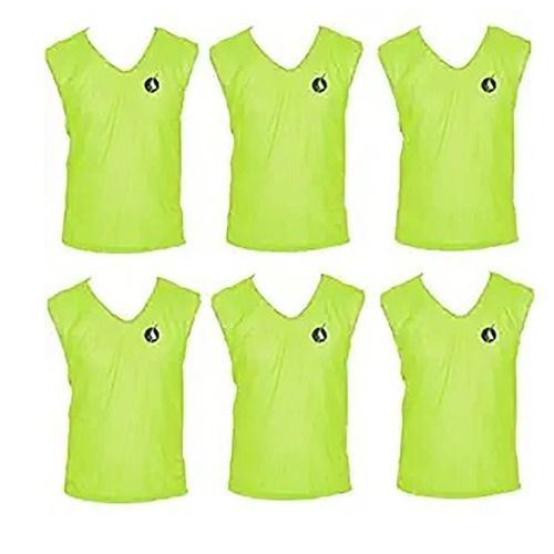 SAS Sports Football Bibs Fluro Green Set of 6 XL