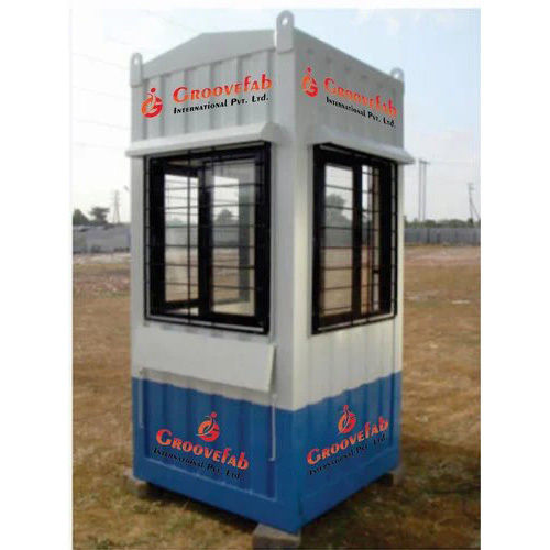 White Steel Portable Security Cabin