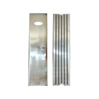 Ss 316 Shower Channel Drain - Stainless Steel, 4 Inch Width, Glossy Silver Finish | High Functionality, Floor Mounted, Electroplated Surface