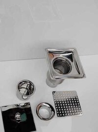 Ss Drain Trap - 200x200x225mm, Stainless Steel Ss304 - Removable Lid, Rust Resistant, Durable Design, Matte Finish, Easy Maintenance