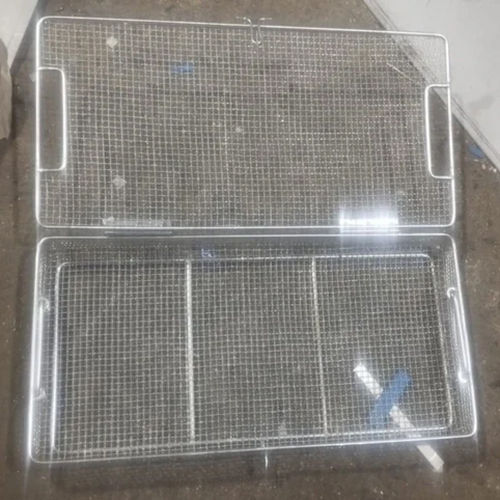 Silver Stainless Steel Wire Surgical Tray