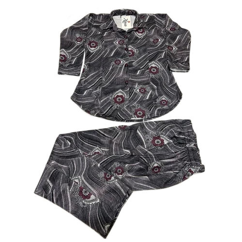 Black Ladies Printed Palazzo Co Ord Set