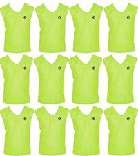 SAS Sports Bibs Floro Green  (Set of 12) Medium
