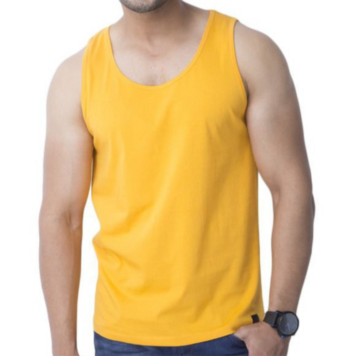 Mens Plain Polyester Sleeveless T-Shirt - Customized Size O-Neck Collar All Colors Available Comfortable Fit Ideal for Casual Wear