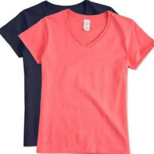 Womens V Neck And Half Sleeve Cotton T-shirt Gender