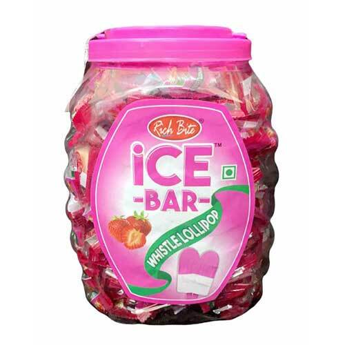 Ice Bar Whistle Lollypop - Flavor: Strawberry