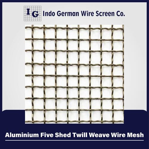 Aluminium Five Shed Twill Weave Wire Mesh