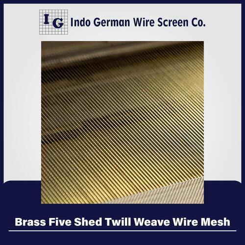 Brass Five Shed Twill Weave Wire Mesh
