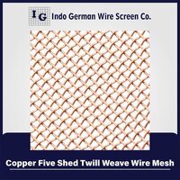 Copper Five Shed Twill Weave Wire Mesh - Material: Steel