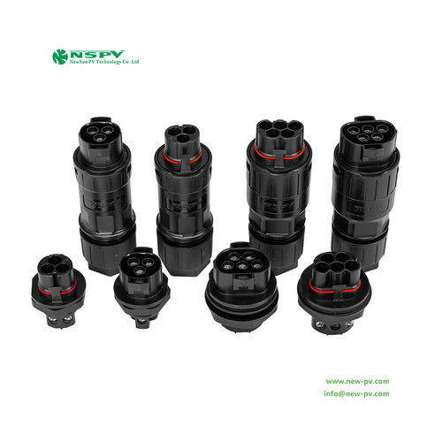 Black Solar Inverter Ac Connector For Ac Coupling System Inverter